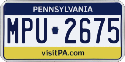PA license plate MPU2675