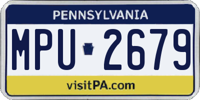 PA license plate MPU2679