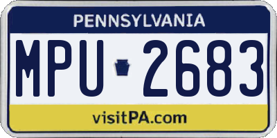 PA license plate MPU2683