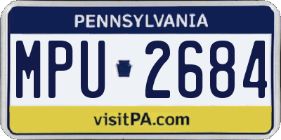 PA license plate MPU2684