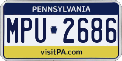 PA license plate MPU2686