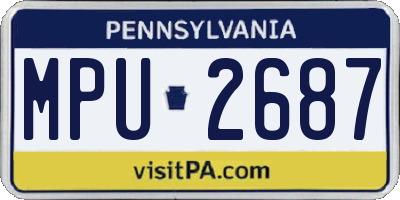 PA license plate MPU2687