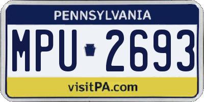 PA license plate MPU2693