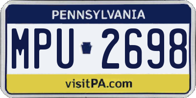 PA license plate MPU2698