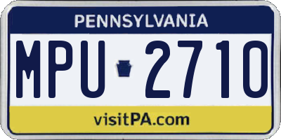PA license plate MPU2710