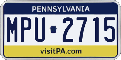 PA license plate MPU2715