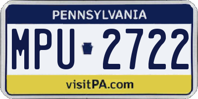 PA license plate MPU2722