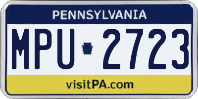 PA license plate MPU2723