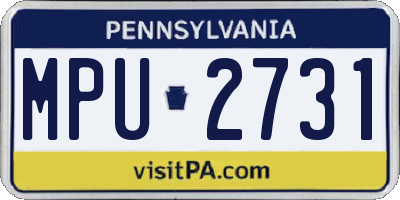 PA license plate MPU2731
