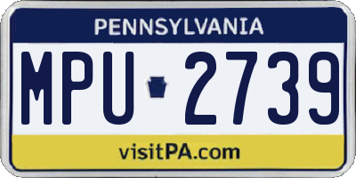 PA license plate MPU2739
