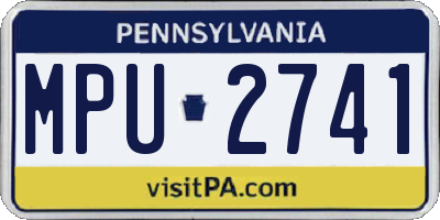 PA license plate MPU2741