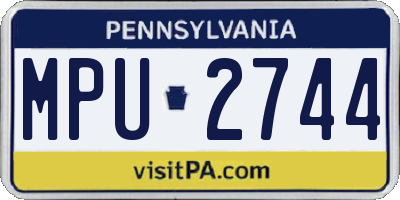 PA license plate MPU2744