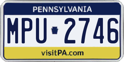 PA license plate MPU2746