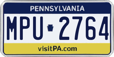 PA license plate MPU2764