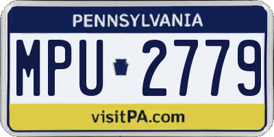 PA license plate MPU2779