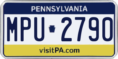 PA license plate MPU2790