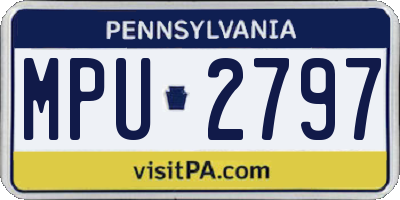 PA license plate MPU2797