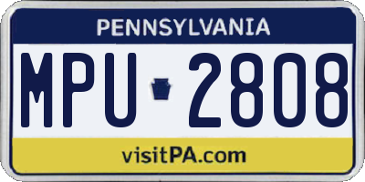 PA license plate MPU2808