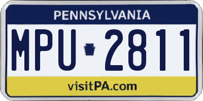 PA license plate MPU2811