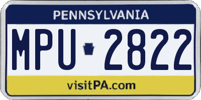PA license plate MPU2822