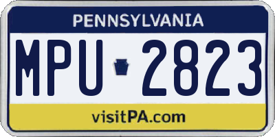 PA license plate MPU2823