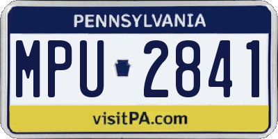 PA license plate MPU2841