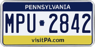 PA license plate MPU2842