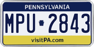 PA license plate MPU2843