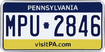 PA license plate MPU2846