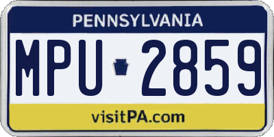 PA license plate MPU2859
