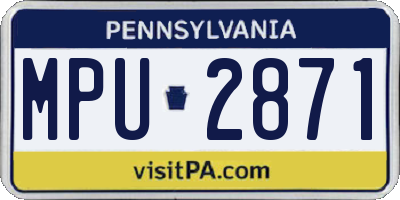 PA license plate MPU2871