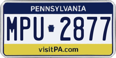 PA license plate MPU2877