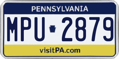 PA license plate MPU2879