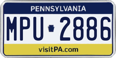 PA license plate MPU2886