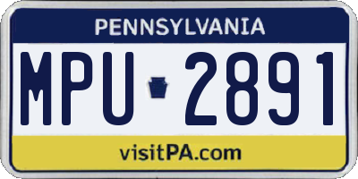 PA license plate MPU2891