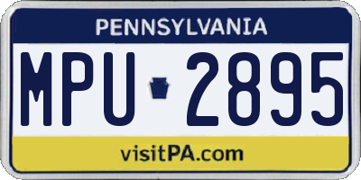 PA license plate MPU2895
