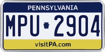 PA license plate MPU2904