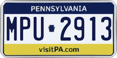 PA license plate MPU2913
