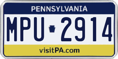 PA license plate MPU2914