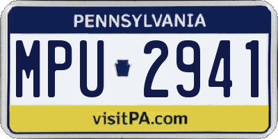 PA license plate MPU2941