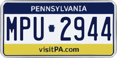PA license plate MPU2944
