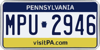 PA license plate MPU2946