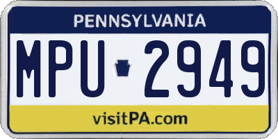 PA license plate MPU2949