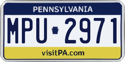 PA license plate MPU2971