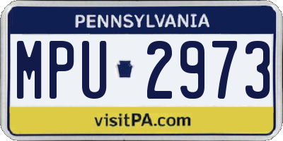 PA license plate MPU2973