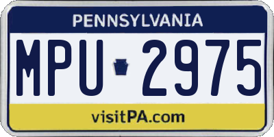 PA license plate MPU2975