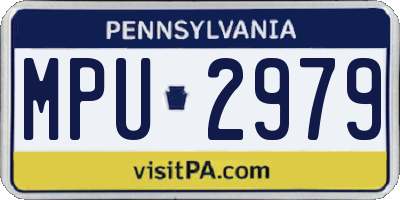 PA license plate MPU2979