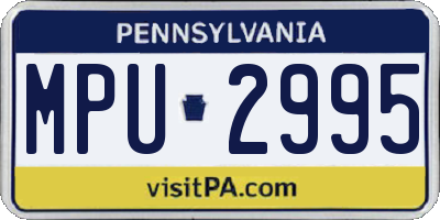 PA license plate MPU2995