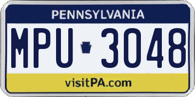 PA license plate MPU3048