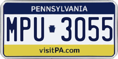 PA license plate MPU3055
